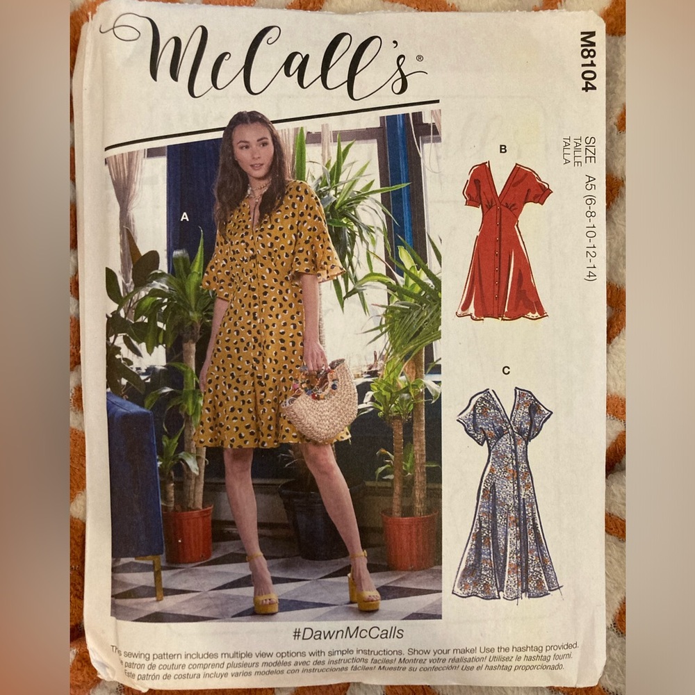 McCall’s Sewing Pattern 8104